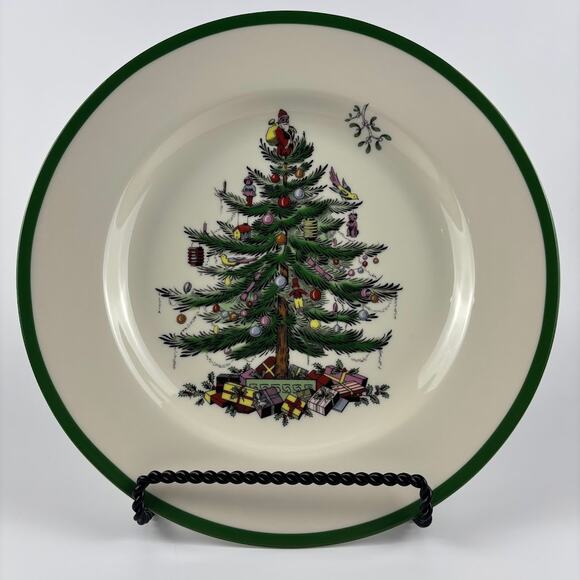 Spode Christmas Tree Footed Cake Plate 10.5" Christmas Serveware - Picture 10 of 14